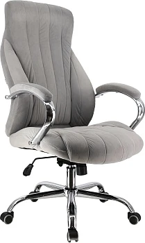 Кресло руководителя Coral (Корал) (ткань серая)