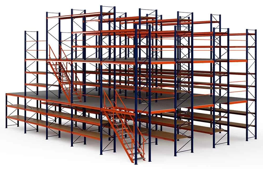 Мезонинные стеллажи Мезонинные стеллажи